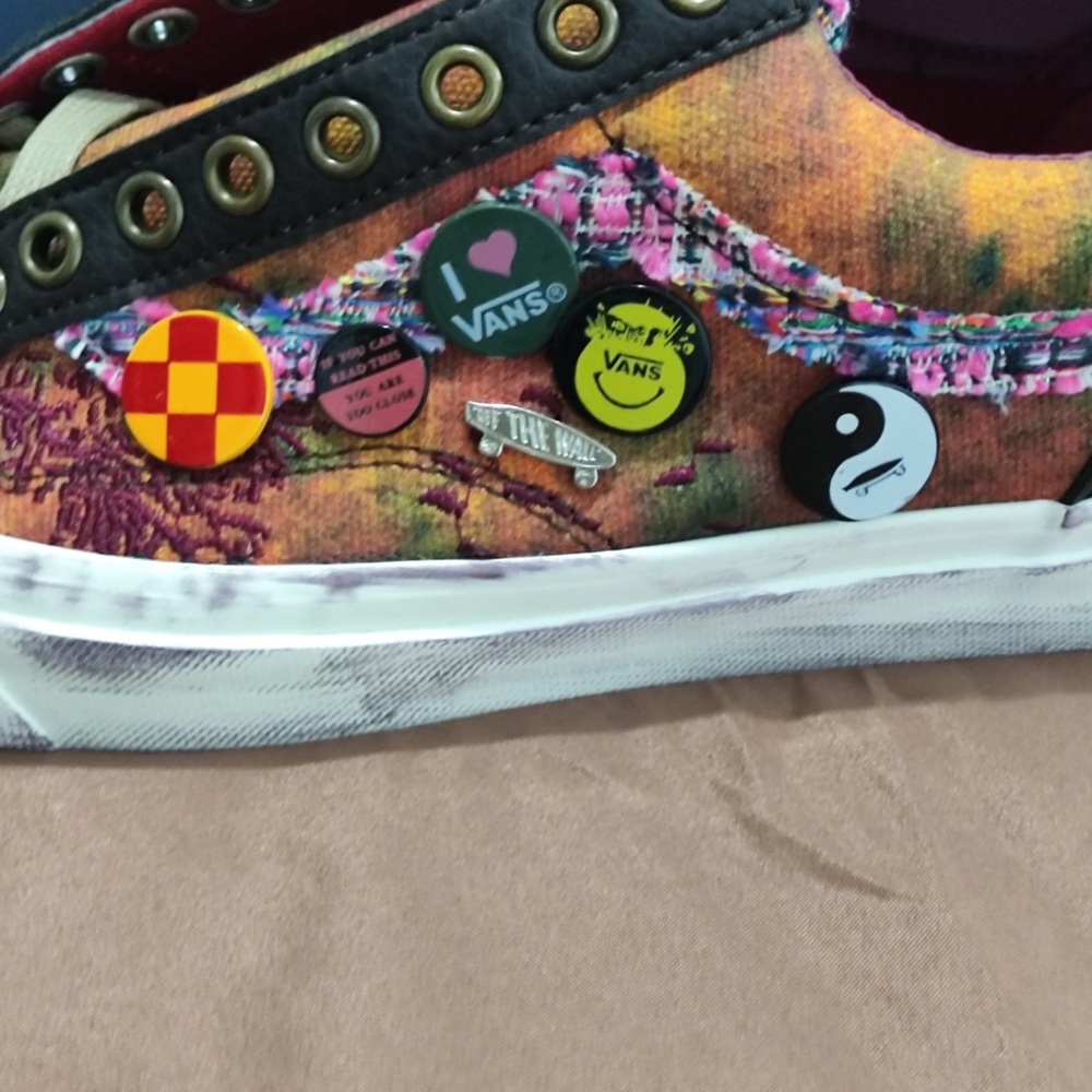 Vans Multicolor Tie-Dye Low Top Sneakers with Black Accents - Picture 6 of 10